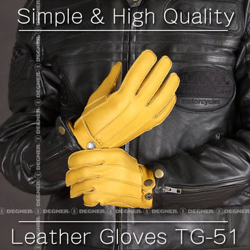 DEGNER Leather Motorcycle Gloves – Classic Protective Riding Gloves