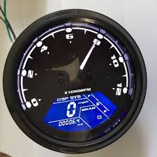 Round Digital Motorcycle Speedometer – Universal LED Odometer & Tachometer