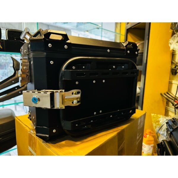 3 PCS Aluminium Motorcycle Luggage Box Set | Heavy-Duty Side & Top Storage Boxes