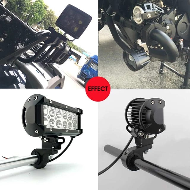 Handlebar Aluminum Light Mount (1 Piece) | Universal Motorcycle & Bike Bracket