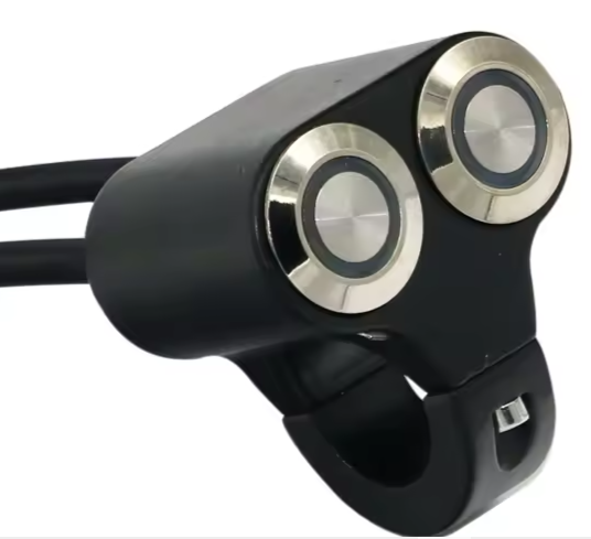 2-in-1 LED Aluminum Switch – Durable Handlebar Control for Motorcycles & Scooters
