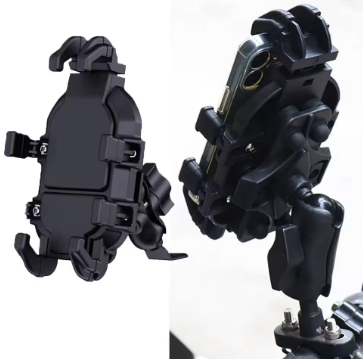Shockproof Mobile Holder – Handle Fitting | Shock-Absorbing Motorcycle Mobile Stand