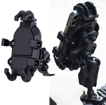 Shockproof Mobile Holder – Handle Fitting | Shock-Absorbing Motorcycle Mobile Stand