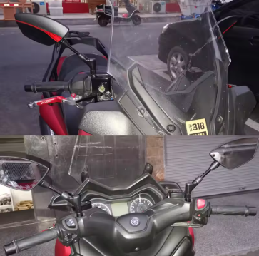 Big View Side View Mirrors – Universal Wide Angle Motorcycle Rear View Mirrors