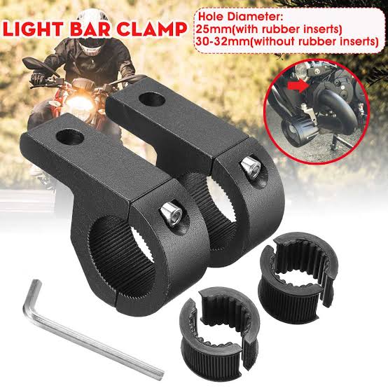 Handlebar Aluminum Light Mount (1 Piece) | Universal Motorcycle & Bike Bracket