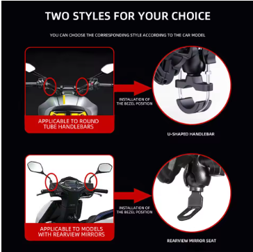 Shockproof Mobile Holder – Handle Fitting | Shock-Absorbing Motorcycle Mobile Stand