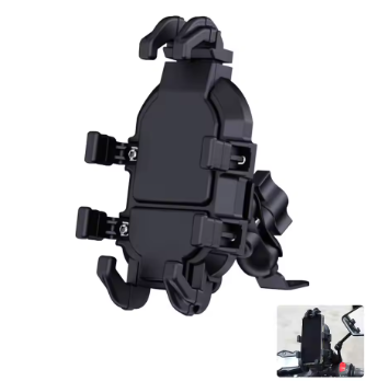 Shockproof Mobile Holder – Handle Fitting | Shock-Absorbing Motorcycle Mobile Stand