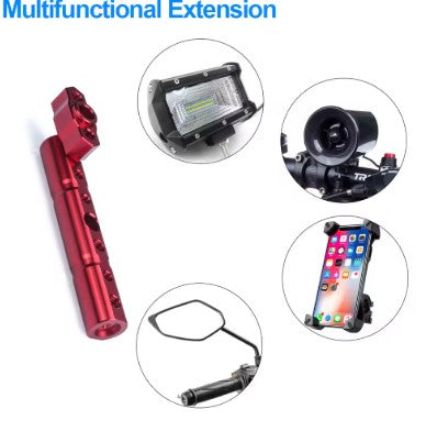 Mirror Extension Rod (Aluminium) – Adjustable Motorcycle Mirror Riser Bracket