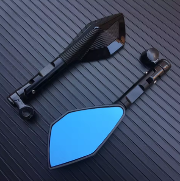 CNC Aluminum Side View Mirrors – Small Size (SM-02) | Universal Fit Motorcycle Mirrors