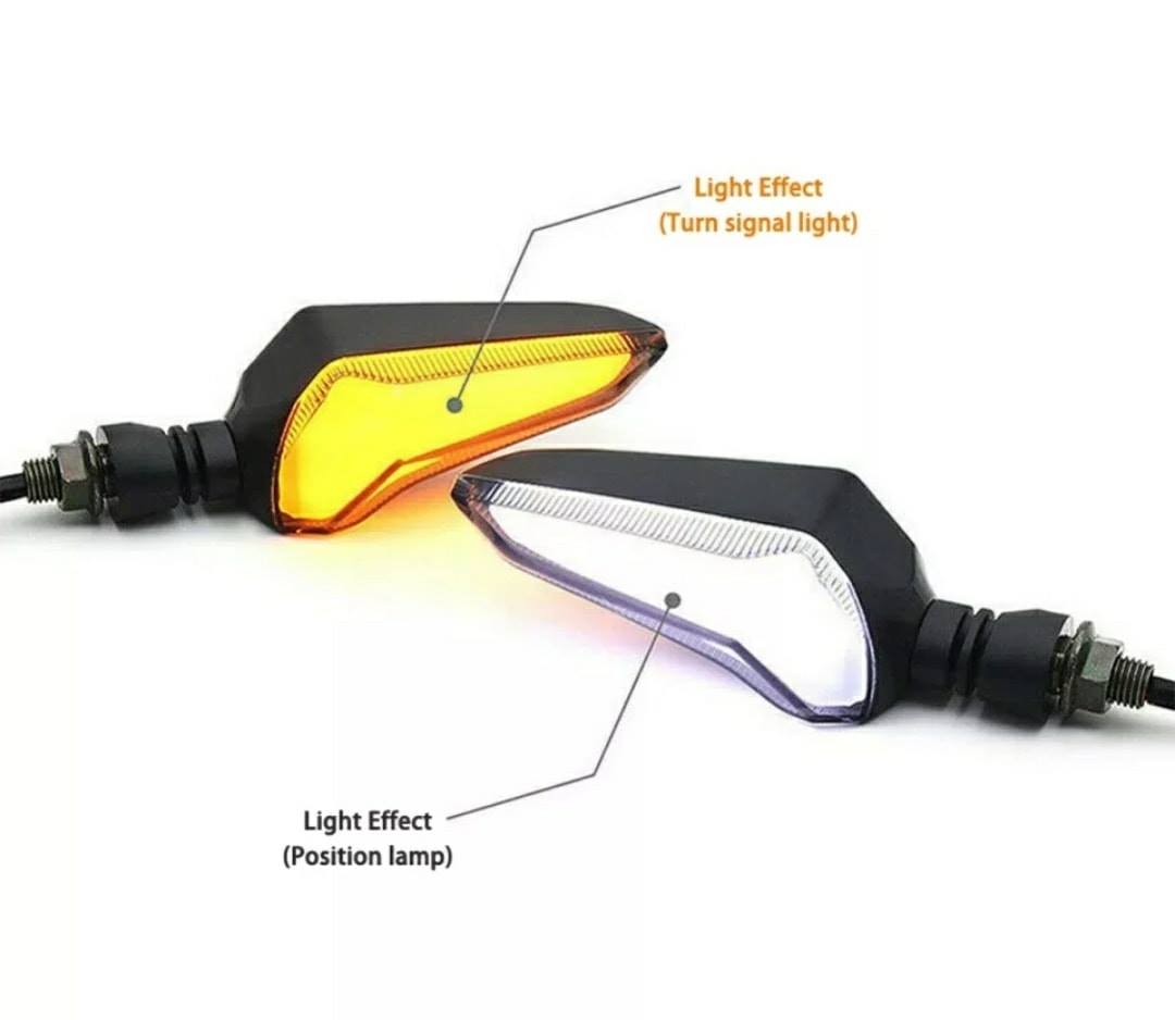 Smoke Lava L-Shape LED Turn Signals – Modern Sporty Car Lights