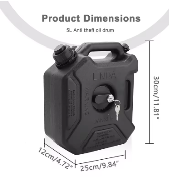 5L Emergency Fuel Tank Jerry Can | Portable Motorcycle & Car Petrol Can