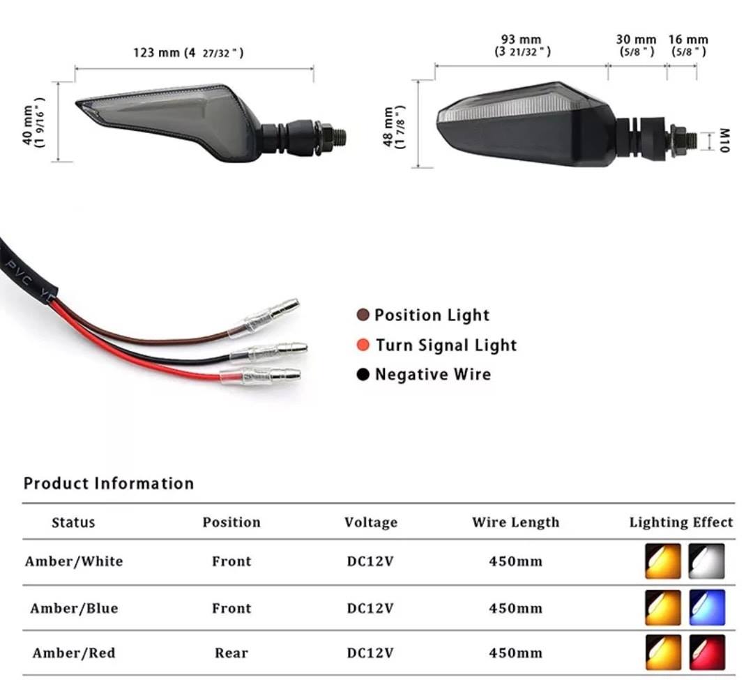 Smoke Lava L-Shape LED Turn Signals – Modern Sporty Car Lights