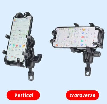 HJG Shockproof Motorcycle Mobile Holder – Shock Absorbing Phone Stand for Handlebars