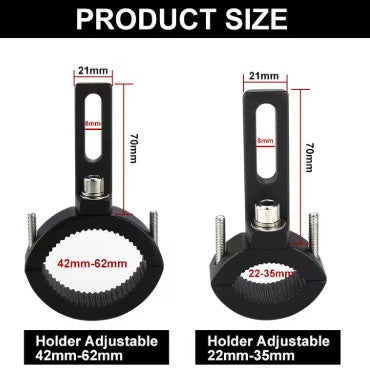Aluminum Mount Bracket – Adjustable Clamps Holder for Motorcycle Auxiliary Lights