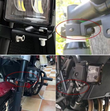 Aluminum Mount Bracket – Adjustable Clamps Holder for Motorcycle Auxiliary Lights