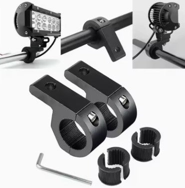 Handle Mount Bracket & Clamps – Universal Motorcycle Holder for Extra Lights & Gadget