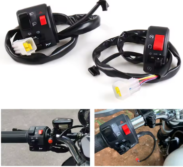 Hazard Switch Assembly Set – Universal Motorcycle Hazard Light Control