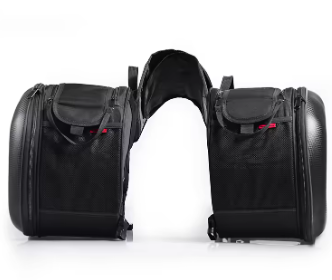 KOMINE Motorcycle Saddle Bags with Waterproof Cover | Durable Touring Side Bags
