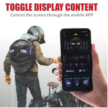 Turtle Shape LED Animation Riding Bag (RB-02) | Smart Backpack for Riders