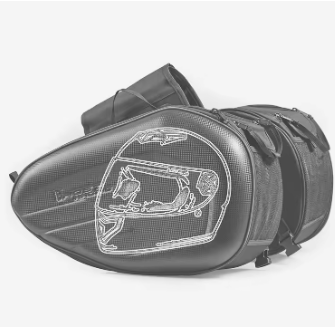 KOMINE Motorcycle Saddle Bags with Waterproof Cover | Durable Touring Side Bags