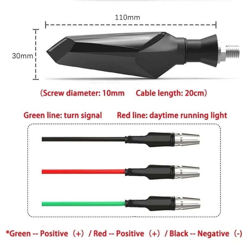 Smoke Lava Running LED Indicators (2 PCS) – Stylish Car Turn Signals