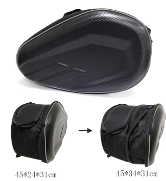 KOMINE Motorcycle Saddle Bags with Waterproof Cover | Durable Touring Side Bags