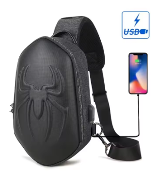 3D Spider Design Shoulder Cross Riding Bag (Chest Bag) | Stylish & Waterproof Motorcycle Sling Bag