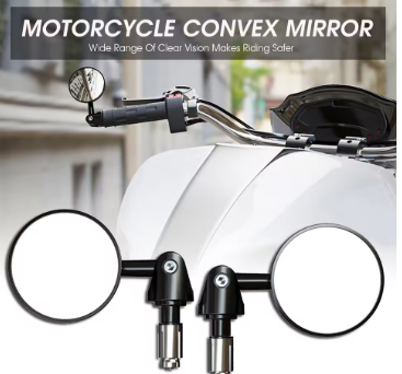 Bar End Folding Mirrors (SM-21) | Stylish & Adjustable Motorcycle Side Mirrors