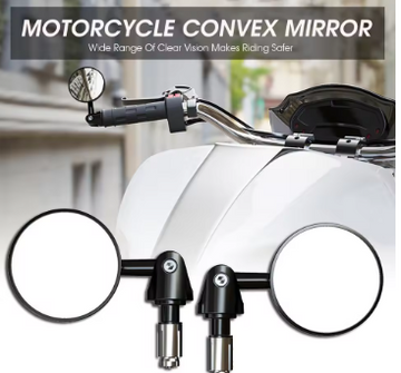 Bar End Folding Mirrors (SM-21) | Stylish & Adjustable Motorcycle Side Mirrors