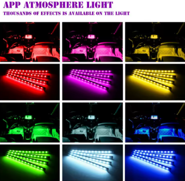RGB Bluetooth Neon Strip Lights – Multicolor Flash LED Kit for Bikes & Cars