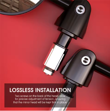 Bar End Folding Mirrors (SM-21) | Stylish & Adjustable Motorcycle Side Mirrors