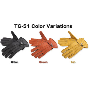 DEGNER Leather Motorcycle Gloves – Classic Protective Riding Gloves