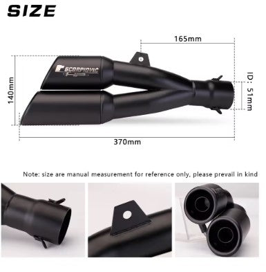 Akrapovic Dual Nose Exhaust (E-03) – High-Performance Racing Motorcycle Exhaust