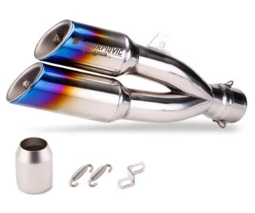 Akrapovic Dual Nose Exhaust (E-03) – High-Performance Racing Motorcycle Exhaust