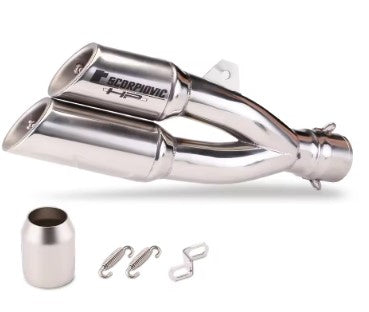 Akrapovic Dual Nose Exhaust (E-03) – High-Performance Racing Motorcycle Exhaust