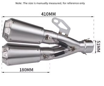 SC Project Dual Nose Exhaust (E-09) – High-Performance Racing Motorcycle Exhaust