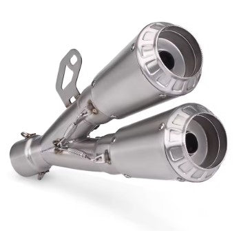 SC Project Dual Nose Exhaust (E-09) – High-Performance Racing Motorcycle Exhaust