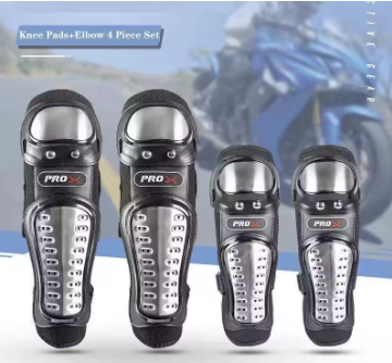 PROBIKER / PRO-X Stainless Steel Knee & Elbow Guards (SG-02) | Heavy-Duty Motorcycle Protection Gear