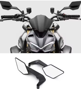 New Shape Wind Wings Side View Mirrors Metal Body (SM-33) – Universal Motorcycle Rear View Mirrors