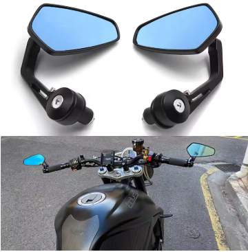 Oval Shape Bar End Mirrors (SM-14) | Sleek & Stylish Motorcycle Side Mirrors