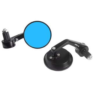 Round Shape Bar End Mirrors (SM-05) | Universal CNC Motorcycle Side View Mirrors
