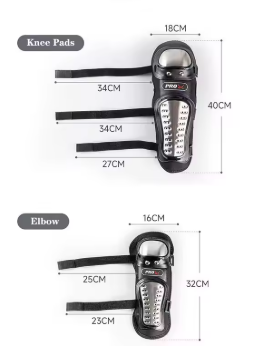PROBIKER / PRO-X Stainless Steel Knee & Elbow Guards (SG-02) | Heavy-Duty Motorcycle Protection Gear