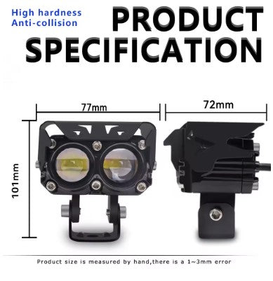 HJG T2 Laser Mini Driving Light (EL-03) – Compact High-Focus Auxiliary LED for Motorcycles