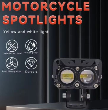 HJG T2 Laser Mini Driving Light (EL-03) – Compact High-Focus Auxiliary LED for Motorcycles