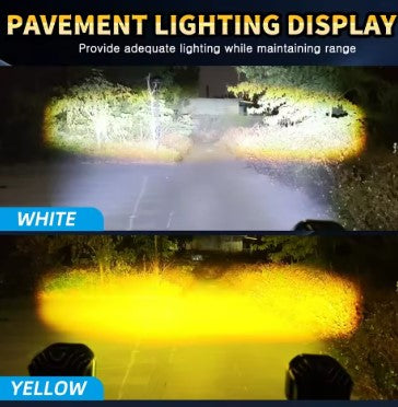 HJG 4 Lens LED Projector (EL-07) – High-Intensity Auxiliary Lights with Mounts for Motorcycles