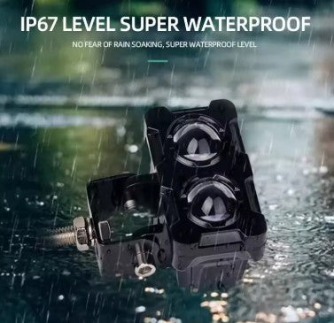 S-20 Mini Dual Projector Driving Light (EL-11) – Compact High-Power Auxiliary LED for Motorcycles