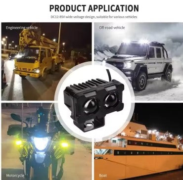 S-20 Mini Dual Projector Driving Light (EL-11) – Compact High-Power Auxiliary LED for Motorcycles