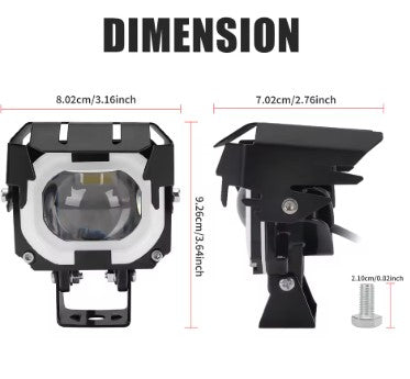 Mini Driving Light with DRL (EL-18) – Compact Dual-Mode Auxiliary LED for Motorcycles