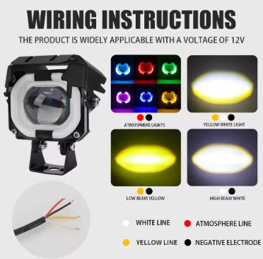 Mini Driving Light with DRL (EL-18) – Compact Dual-Mode Auxiliary LED for Motorcycles