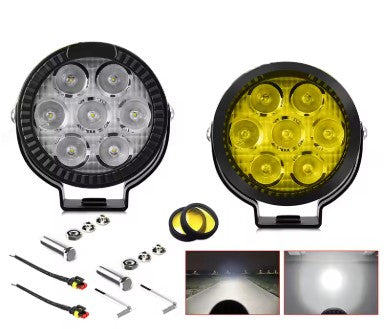 7 LED Motoflash Auxiliary Lights (EL-20) – 100W High-Power External LED with Removable Lens